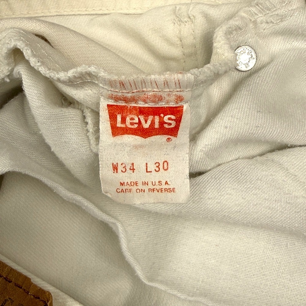 Vintage Levi's 550 Relaxed Fit Jeans 40550-8651 Men's W34 L30 White USA 1987 - Picture 6 of 16